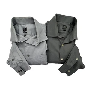 Camicia Freccia Uomo 16,5 Vestita Manica Lunga Bottoni Lotto 2 Grigio Elasticizzata Formale - Foto 1 di 22