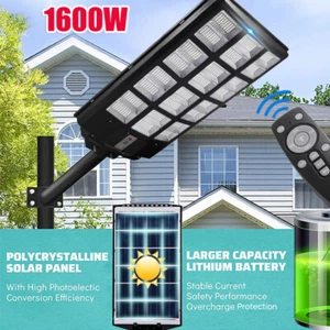 Solar LED Dusk-to-Dawn Light, Brightest Street Light, 8700 Watt, 99000000 Lumens - Picture 1 of 80
