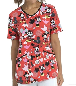 Disney Spring Scrub V Neck Top - You Pick - Nurse Medical Dental Veterinary NWT - Picture 1 of 10