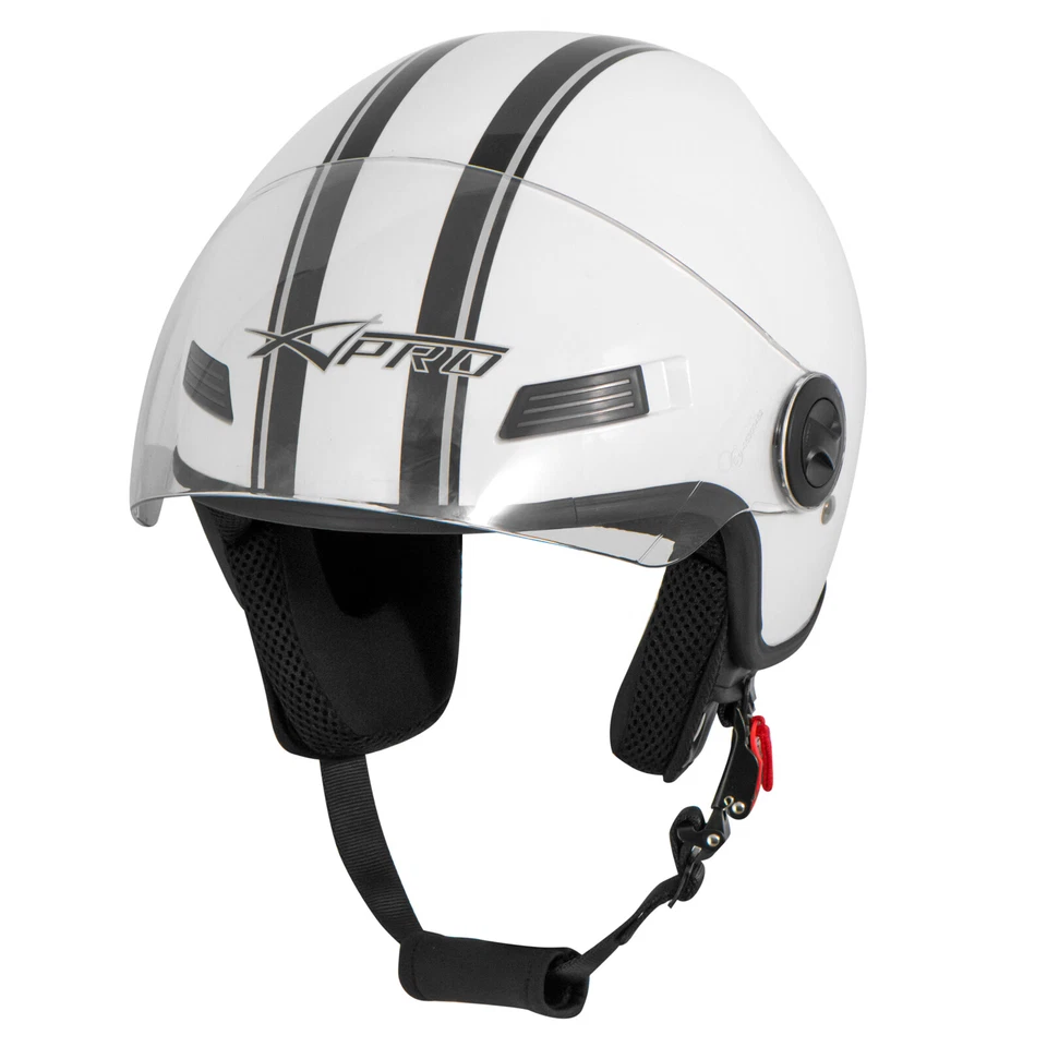 Jethelm Motorradhelm Rollerhelm Halbschalenhelm E-Scooter Weiss S M L XL NEU - Bild 1 von 1