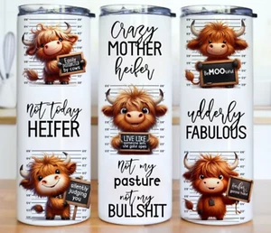 Funny Cow Quotes20 oz Stainless Steel Tumbler Handmade - Picture 1 of 1