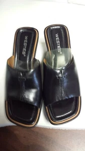 Westies Damenschuhe schwarz offene Zehenpartie Größe 7,5M - Bild 1 von 4