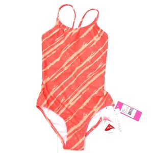 Seafolly Swim Girls' Coral  Sands  Print One-Piece Swimsuit Size  10