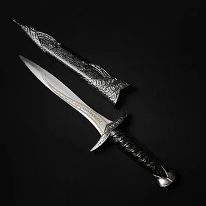 11" The Hobbit Fantasy Black Sword Dagger Replica (Sting) - Picture 1 of 8