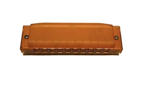 HOHNER CLEARLY COLORFUL QUALITY ORANGE TRANSLUCENT HARMONICA w/ CLEAR SOFT CASE - Picture 1 of 4