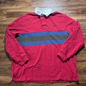 Vintage Polo Ralph Lauren Langarm kultig Rugby Y2K gestreift Kanye West Herren L - Bild 1 von 6