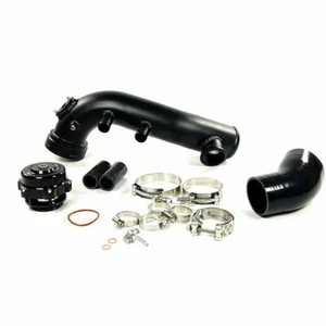 fit BMW N54 E88 E90 E92 E93 135i 335i Flow Intake Pipe Kit +Flange+ 50 BOV BLACK - Picture 1 of 4