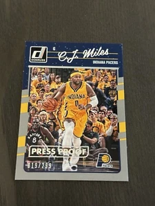 2016-17 Panini Donruss Press Proof Silver /299 #95 CJ C.J. MILES Basketball Card - Picture 1 of 2