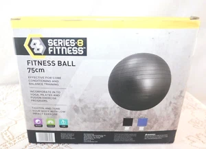NIB Series-8 Fitness Black Yoga Pilates Exercise Ball 75cm / 30 in. - Imagen 1 de 3