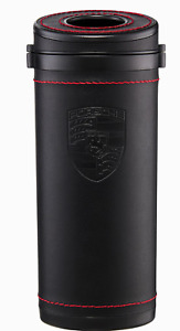 Original Porsche Lifestyle "Taschentücher-Box aus Leder", schwarz/rot