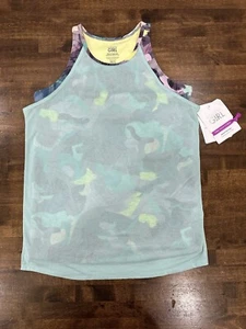NEW Athleta Girl XXL/16 Camisole Perfect Pair Tank Vivid Stroke Multi Racerback - Picture 1 of 8