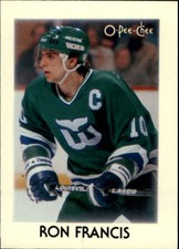 1987-88 O-Pee-Chee Minis Whalers Hockey Card #10 Ron Francis