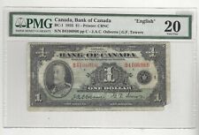 1935 Bank of Canada BC-1, $1 Osb/Tow SN# B 4106966, PMG VF-20 English