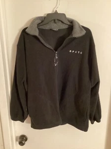 Women NWOT "Tipsy" black zip up fleece jacket Size Med. - Picture 1 of 2