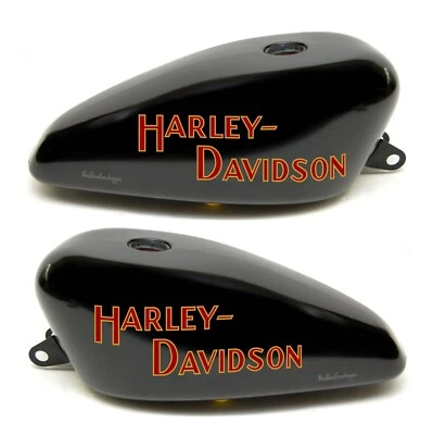 WORLDCUSTOMCHOPPER Adesivi Stickers stile retrò per serbatoio moto custom Harley Davidson