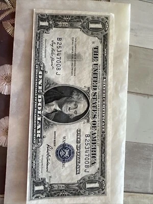 Банкнота номиналом 1 доллар 1935 с синей печатью - Изображение 1 из 2