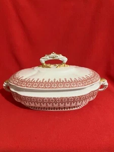 1890 Royal Worcester large vitreous lidded tureen #1 reg'n #46051 - Picture 1 of 8