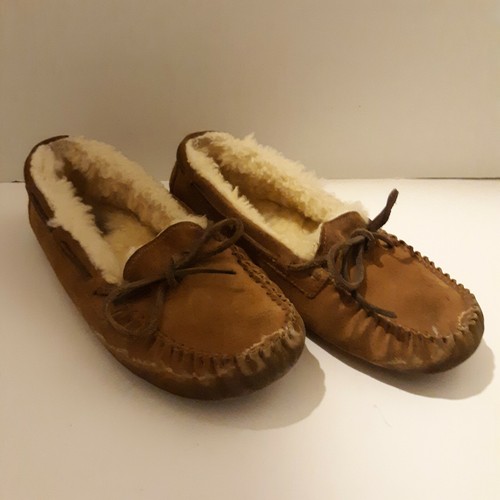 Pantofole Dakota in pelle scamosciata UGG 5296 Big Kid USA taglia 3 USATE vedi foto