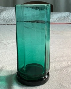 Vidrio de 10 paneles Essex Highball verde esmeralda 16 oz Anchor Hocking vintage - Imagen 1 de 4
