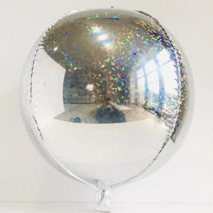 Brand New 22" Sphere Orb Round Balloons HOLOGRAPHIC Spherical Party Balloon - Picture 1 of 3