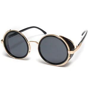 Hot* Metal Steampunk Sunglasses Men Women Fashion Round Glasses Vintage - Picture 1 of 12