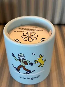 NEU.. LIFE IS GOOD 12 OZ. KERAMIK SOJAKERZE.. ""SCHNEESCHUH J & R....TOLLES GESCHENK - Bild 1 von 3