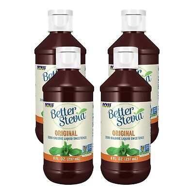 4 X NOW Better Stevia Liquid Original 8 Fl Oz FRESH MADE IN USA FREE SHIPPING • 83.75€