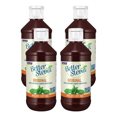 NOW FOODS 4 x NOW Better Stevia Liquid Original 8 fl oz