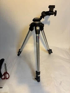 MANFROTTO 3001N Pro Camera Support Tripod w/ Bogen 3025 3D Head Italy - Picture 1 of 11