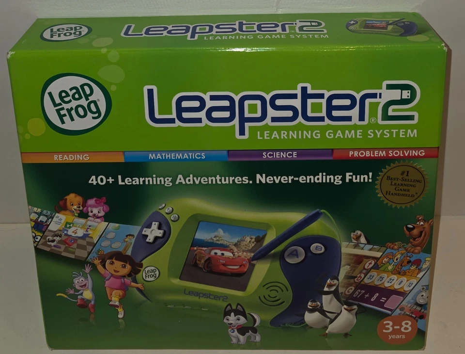 LeapFrog Leapster 2 Learning Game System Green 21155 Games