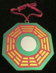 Vintage Feng Shui 4” Reflective Surface Octagonal Bagua Mirror - Picture 1 of 4