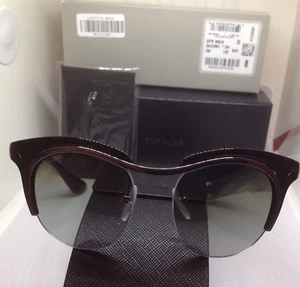 PRADA PR68O 5AV 3M1 49 SPR68O CATEYE SONNENBRILLE SCHWARZ/METALLGRAU OVP - Bild 1 von 9