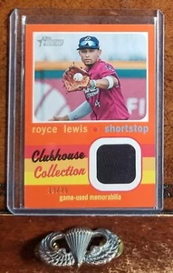 Royce Lewis 2020 Topps Heritage Minor League Clubhouse Collection Relic #19/25.. - Picture 1 of 3