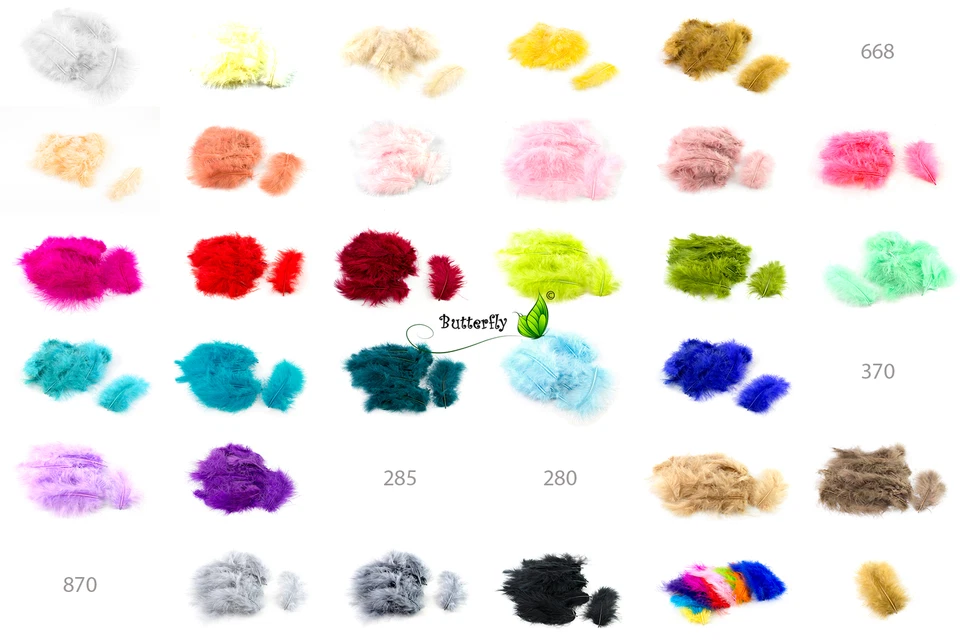 CREATIVERY 20 plumas de marabú 10 cm plumas de pelusa plumas para manualidades plumas decorativas joyas plumas manualidades