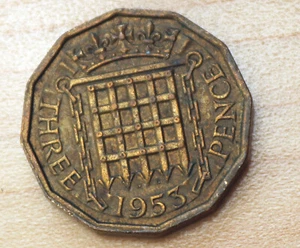 1953 Great Britain 3 Pence - Picture 1 of 2