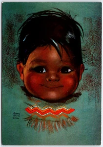 Postal Pequeño Castor Ah-Mik Audrey Young Oppel Arte Retrato Indígena - Imagen 1 de 2