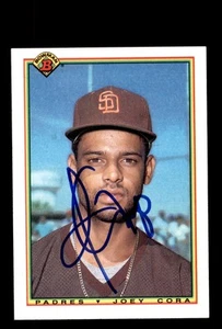 Signed Baseball Card Auto Joey Cora 1990 Bowman #211 San Diego Padres - Picture 1 of 2