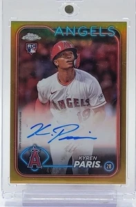 KYREN PARIS 2024 TOPPS CROMO NOVATO AUTÓGRAFO ORO RC AUTO #/50 La Angels - Imagen 1 de 2