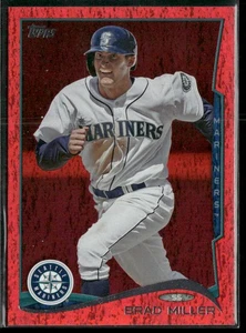 2014 Topps Brad Miller Red Foil #342 Seattle Mariners - Picture 1 of 2