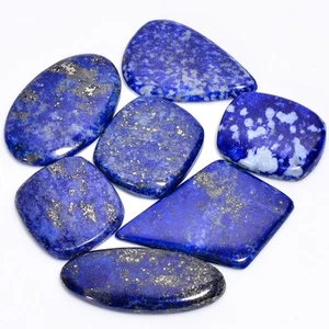 Natural Lapis Lazuli Cabochon Loose Gemstone 7 Pcs 115 Ct 19X18 35X23 mm A-23239 - Picture 1 of 2