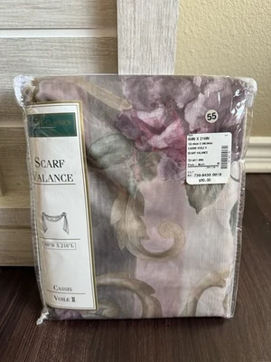 Croscill Classics Cassis Voile 2 Transparente Ventana Bufanda Cenefa Amatista Rosa 60x216 Foto 1 de 2