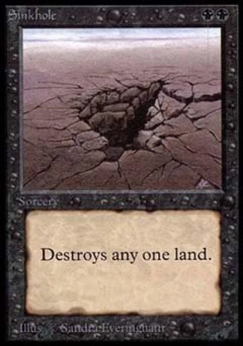 MTG English Sinkhole Medium Play Normal Alpha - Image 1 of 1