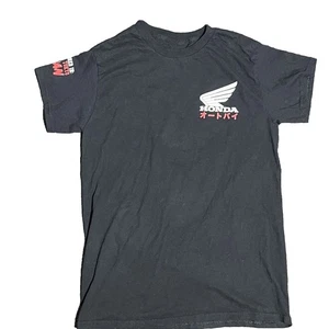 Japan Honda Motorrad schwarz Baumwolle Grafik T-Shirt Gr. S Minato Tokyo 2-seitig - Bild 1 von 10
