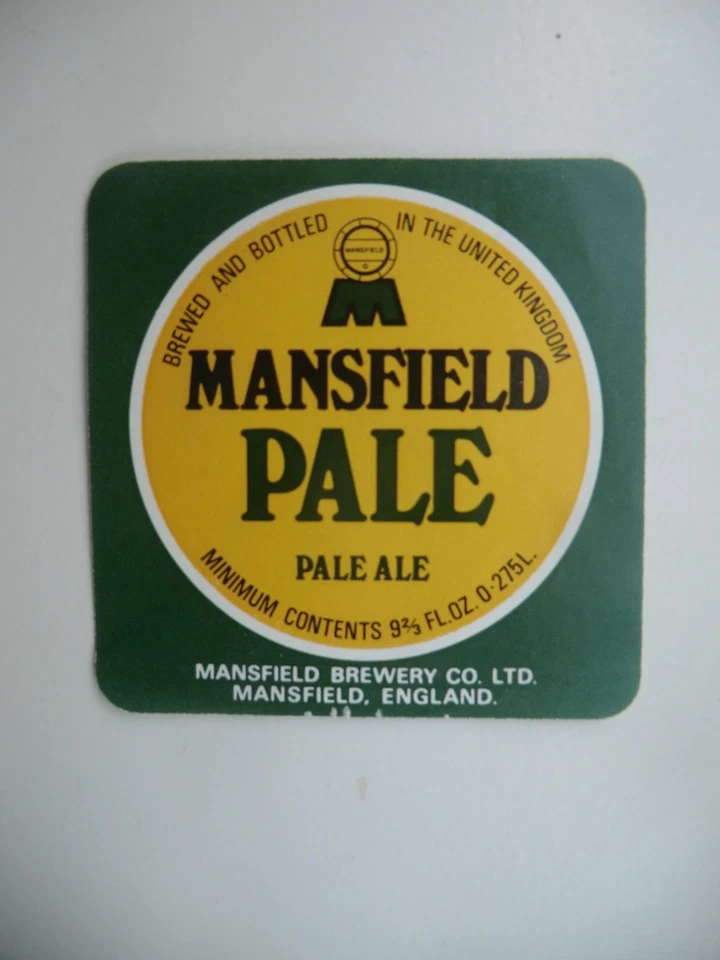 MANSFIELD BREWERY PALE ALE 9 2/3 fl oz BREWERY BEER BOTTLE LABEL - Image 1 of 1