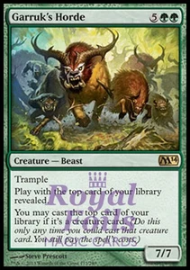 Garruk's Horde 2x FOIL MTG M14 2014 Core Set Raro Como Nuevo Verde - Imagen 1 de 1