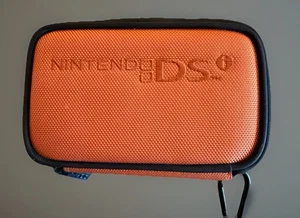 Vintage Nintendo Ds Travel Case Orange Zipper Storage Game Case - Picture 1 of 5