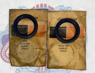 Harley Davidson 70-78 XR750 genuino NOS horquilla deslizante sellos de aceite 46124-70R Foto 1 de 2