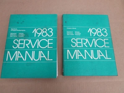 1983 Dodge Mirada Chrysler Imperial Cordoba Plymouth shop service manual - Изображение 1 из 4