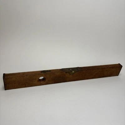 Antique Disston & Morss 28” Brass And Wood Level, Working  - Image 1 of 4
