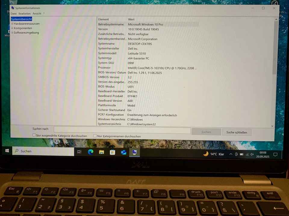 Dell Latitude 5310 Intel Core i5-10310U 1.7GHz Quadcore 16GB DDR4 Ram - Bild 1 von 1